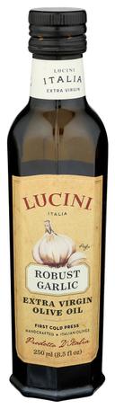 Lucini Italia Robust Garlic Extra Virgin Olive Oil, 8.5 Fluid Ounce -- 6 per case.