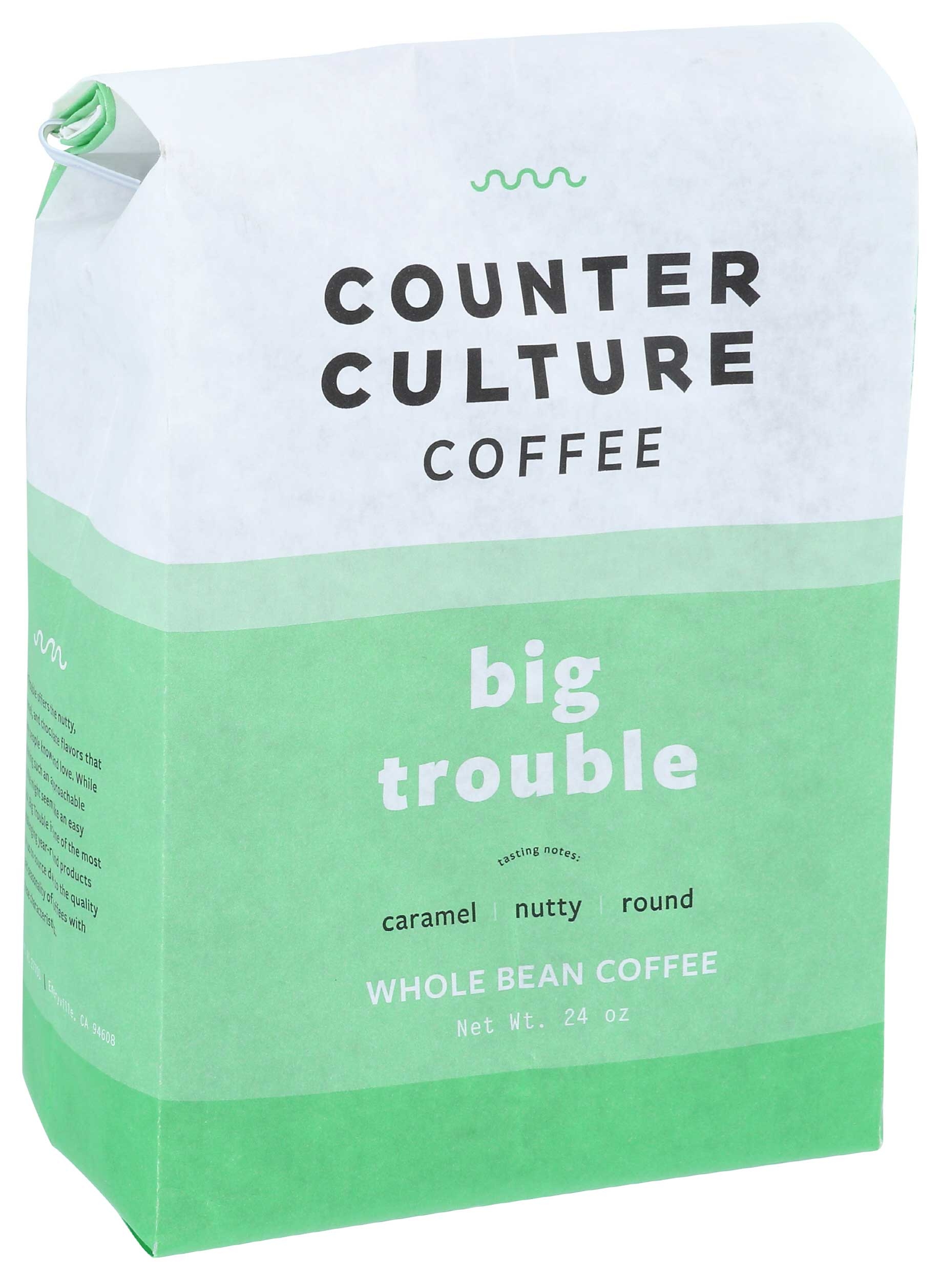 Counter Culture Big Trouble Whole Bean Coffee, 24 Ounce -- 6 per case