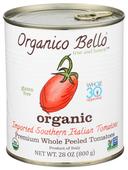 Organico Bello Organic Italian Whole Peeled Tomato, 28 Ounce -- 12 per case
