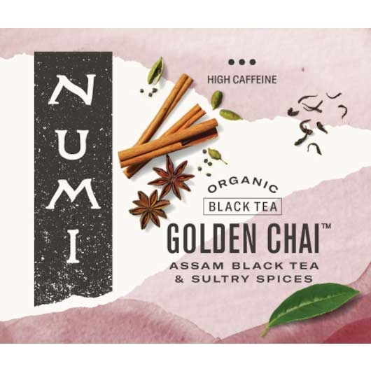 Numi Organic Golden Chai Black Tea, 0.1 Pound -- 6 Per Case