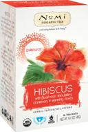 Numi Organic Hibiscus Holistic Tea, 16 tea bags per pack -- 6 per case.