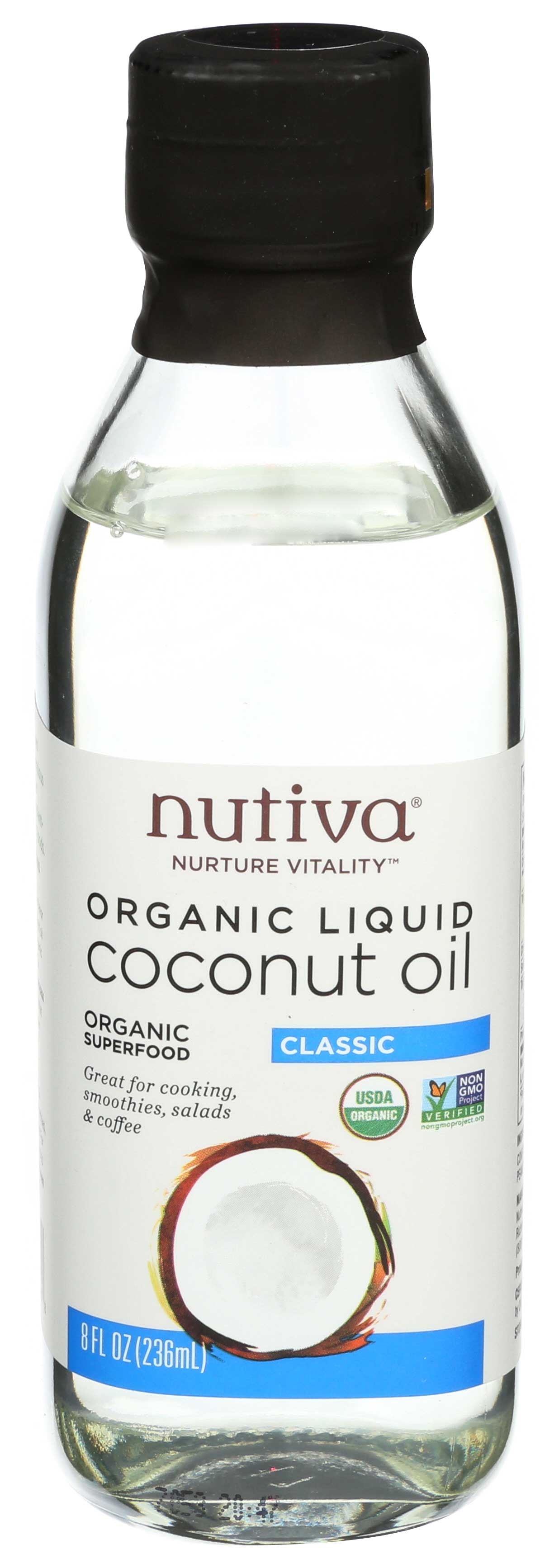Nutiva Liquid Coconut Oil, 8 Ounce -- 6 per case