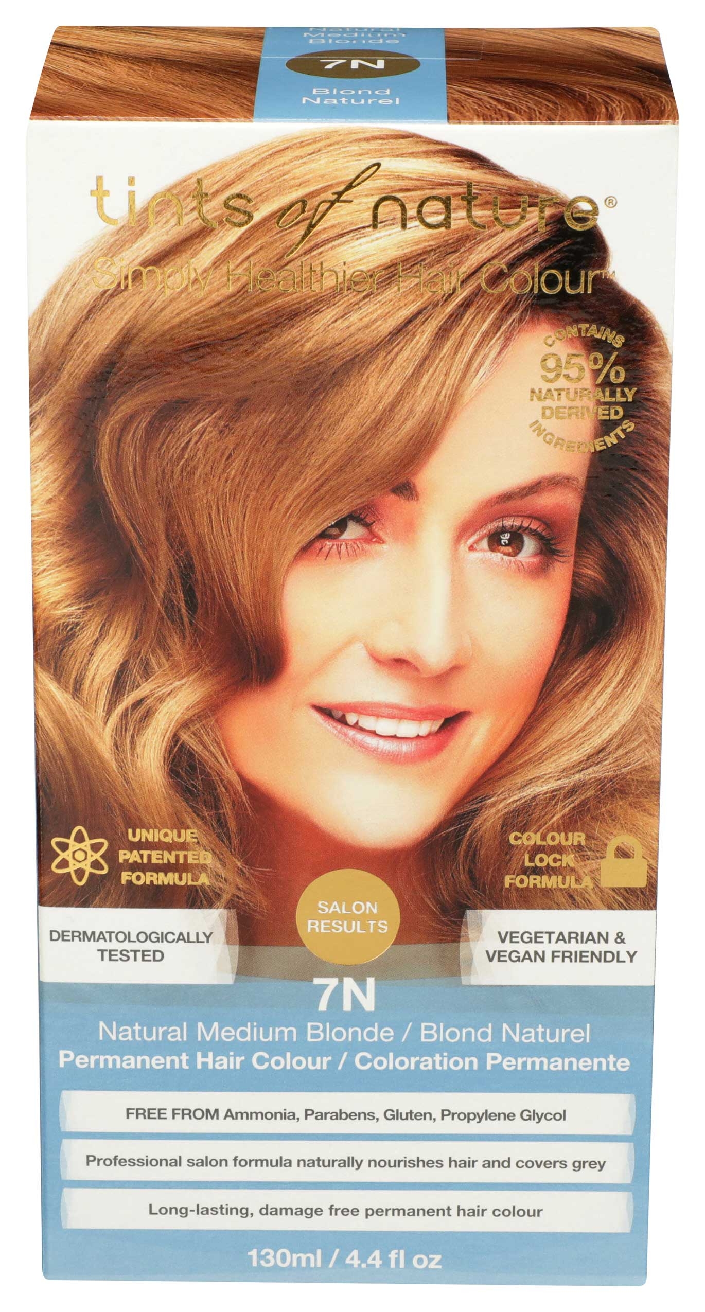 Tints Of Nature 7N Natural Medium Blonde Permanent Hair Color, 4.4 Fluid Ounce