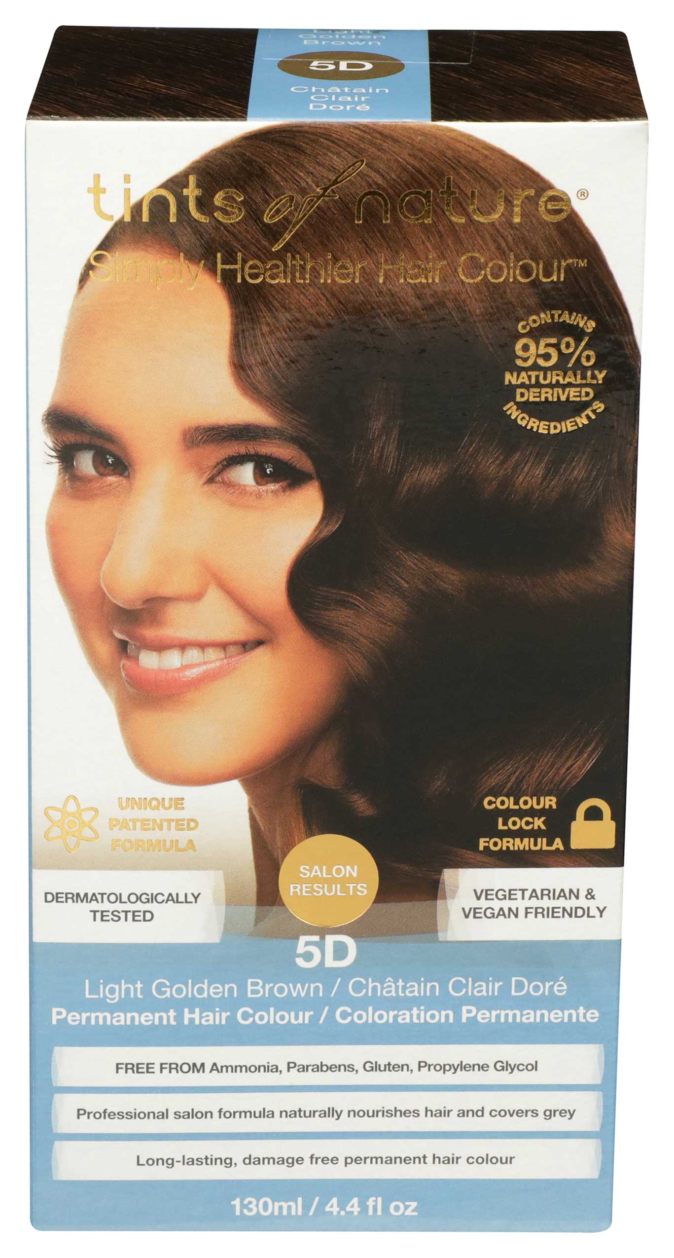 Tints Of Nature 5D Light Golden Brown Permanent Hair Color, 4.4 Fluid Ounce