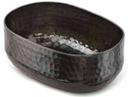American Metalcraft Hammered Aluminum Black Oval Bowl, 25 Ounce Capacity