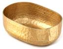 American Metalcraft Hammered Aluminum Gold Oval Bowl, 25 Ounce Capacity