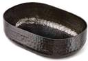 American Metalcraft Hammered Aluminum Black Oval Bowl, 48 Ounce Capacity