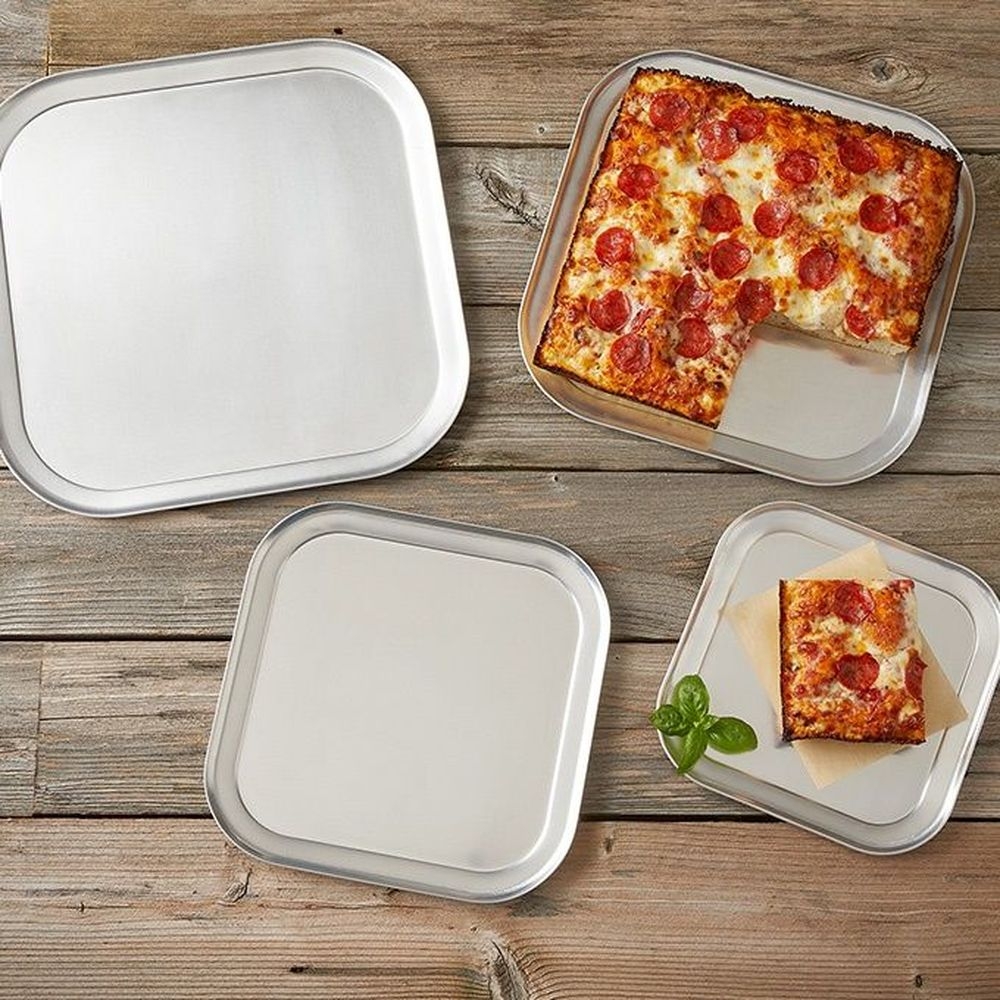 American Metalcraft TP Series Standard Weight 18 Gauge Aluminum Square Rim Pan, 16 inch