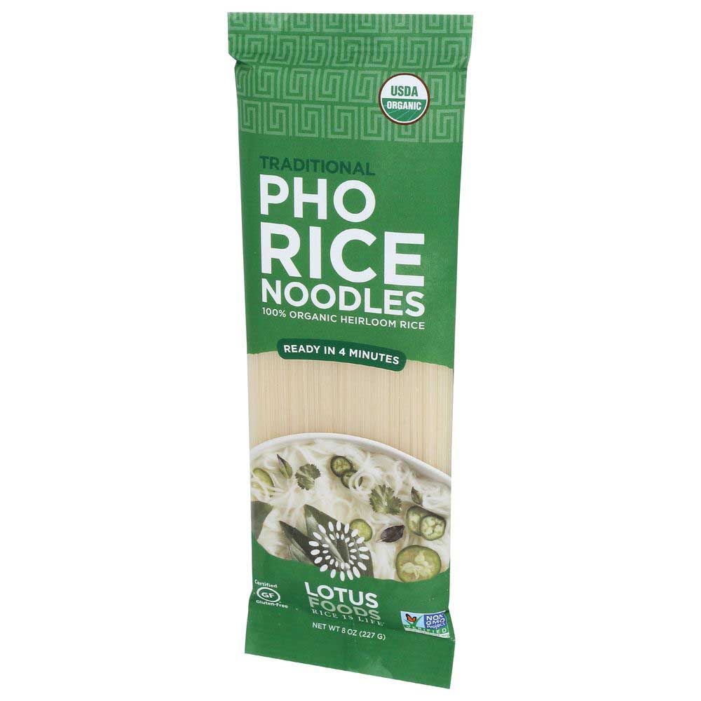 Lotus Foods Organic Traditional PHO Rice Noodles, 8 Ounce -- 8 per case