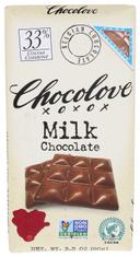 Chocolove Xoxox Pure Milk Chocolate Bar, 3.2 Ounce -- 12 per case.