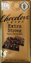 Chocolove Xoxox Extra Strong Dark Chocolate Bar, 3.2 Ounce -- 144 per case