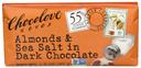 Chocolove Xoxox Mini Almonds and Sea Salt in Dark Chocolate Bar, 1.3 Ounce -- 12 per case
