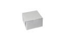 Boxit Lock Corner One Piece White Bakery Box, 6.5 x 6.5 x 4 inch -- 250 per case.
