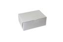 Boxit Lock Corner One Piece White Bakery Box, 10 x 7 x 4 inch -- 100 per case.