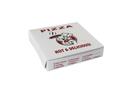 Boxit Chefs Classic Printed To Go Lock Corner One Piece White Pizza Box, 10 x 10 x 2 inch -- 100 per case.