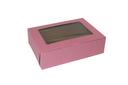 Boxit Windowed Strawberry Lock Corner One Piece Cupcake Box, 14 x 10 x 4 inch -- 100 per case.