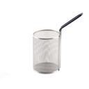 Tablecraft 18/8 Stainless Steel Small Round Pasta Basket with Blue Cool Touch Vinyl Handle, 5.25 x 5.25 x 7 inch -- 2 per case