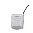 Tablecraft 18/8 Stainless Steel Large Round Pasta Basket with Blue Cool Touch Vinyl Handle, 6.5 x 6.5 x 7 inch -- 2 per case