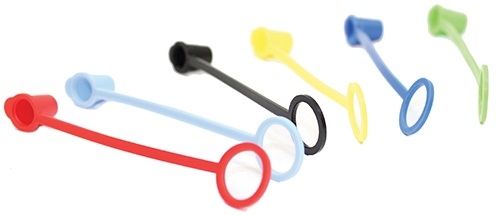 Tablecraft Sani-cap Assorted Tethered Cap For Squeeze Bottles -- 12 Per Case