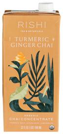 Rishi Organic Turmeric Ginger Chai Concentrated Tea, 32 Fluid Ounce -- 12 per case.