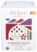 Rishi Organic Elderberry Healer Caffeine Free Herbal Tea - 15 tea sachets per pack -- 6 per case