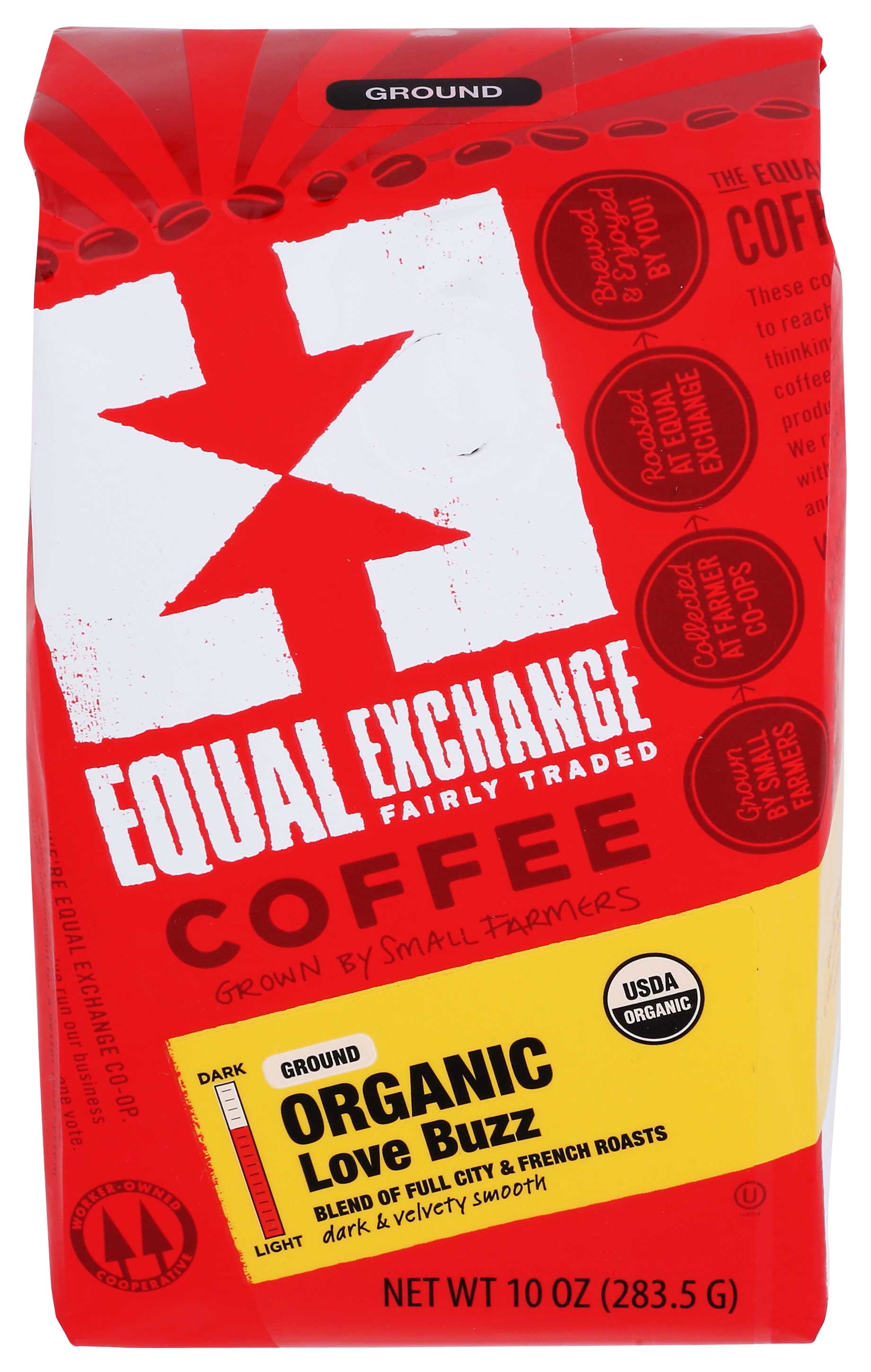 Equal Exchange Organic Ground Love Buzz Drip Coffee, 12 Ounce -- 6 per case.