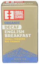 Equal Exchange Organic Decaffeinated English Breakfast Tea - 20 bags per pack -- 6 packs per case.