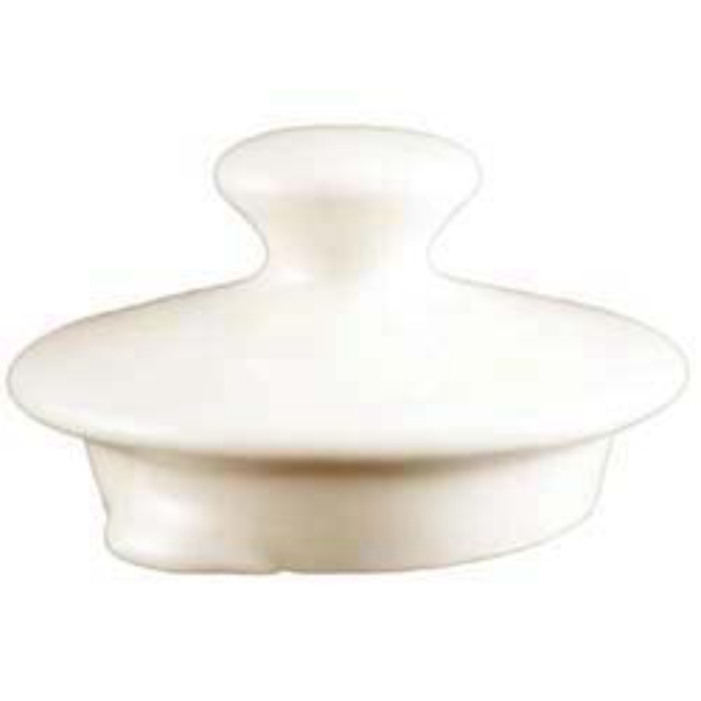 Vertex China Buckingham Undecorated Wide Rim Rolled Edge American White Tea Pot Lid Only -- 72 Per Case