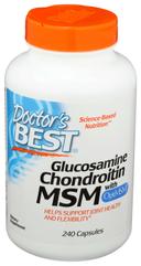 Doctors Best Glucosamine Chondroitin Msm with OptiMSM Capsules - 240 count per pack