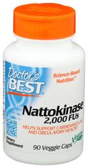Doctors Best Nattokinase 2000 Fus Veggie Caps - 90 count per pack