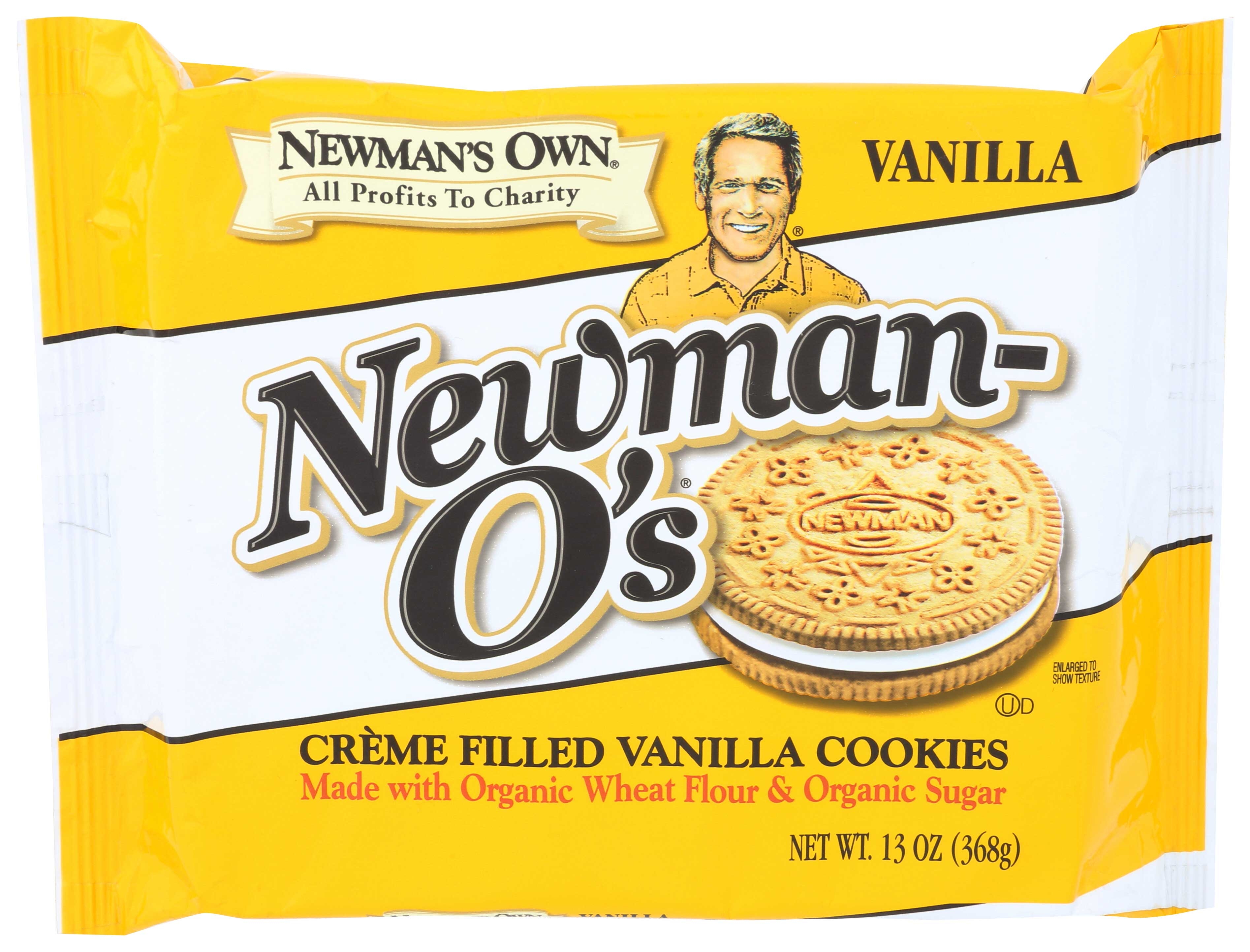 Newmans Own Organics Creme Filled Vanilla Cookie, 13 Ounce -- 6 per case