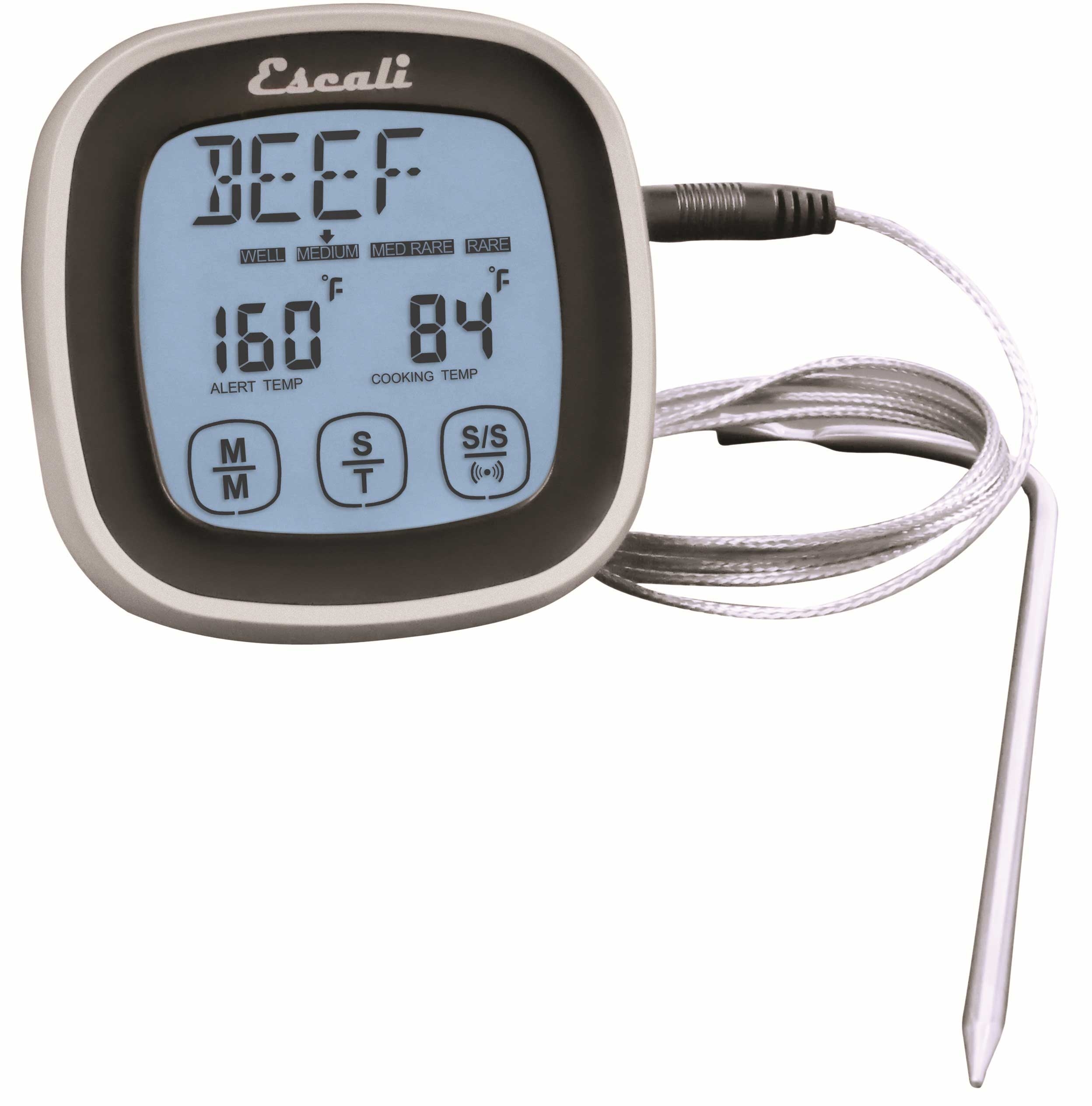 San Jamar Black Touch Screen Thermometer And Timer