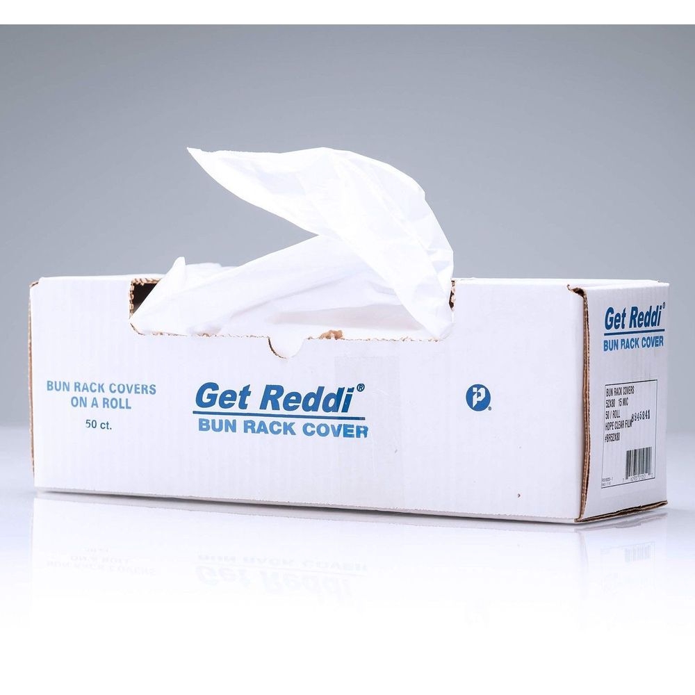 Inteplast Group 52 X 80 Inch Natural Hdpe Star Seal Bun Rack Cover, 50 Count