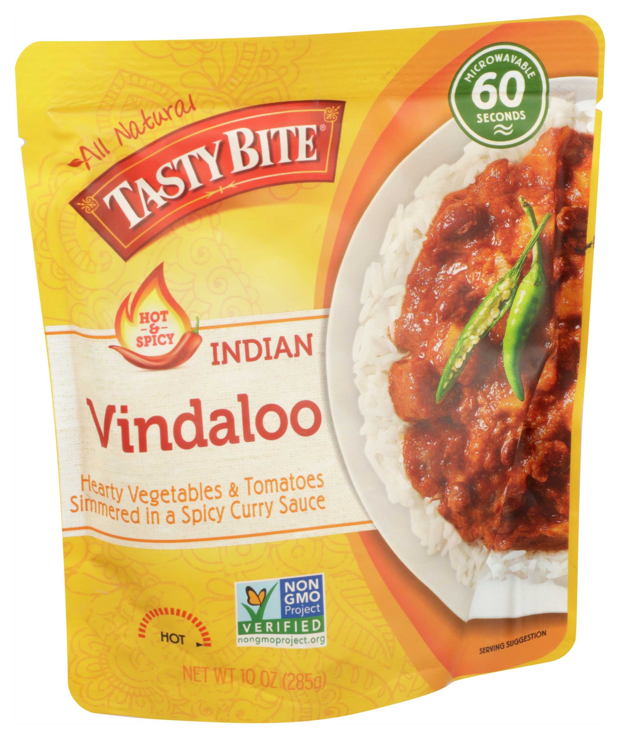 Tasty Bite Hot and Spicy Indian Vindaloo Entree, 10 Ounce -- 6 per case.