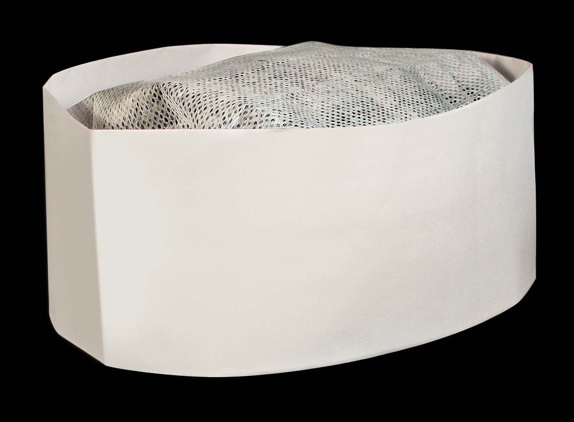 Cellucap White Low Profile Overseas Cap, 100 Count -- 10 Per Case