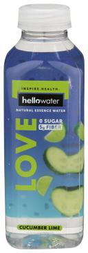 Hellowater Love Cucumber Lime Natural Essence Water, 16 Ounce -- 12 per case
