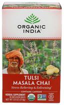Organic India Chai Masala Tulsi Tea - 18 per pack -- 6 packs per case.