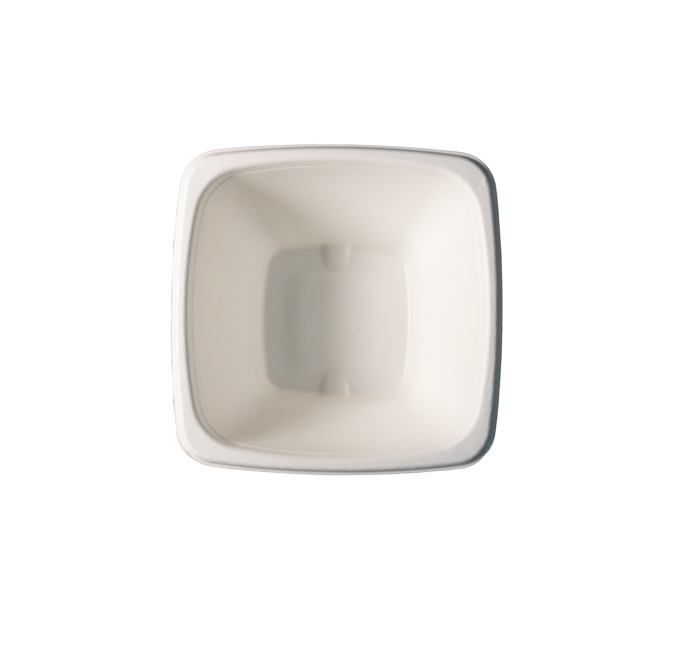 Kitch 24/7 White Square Molded Fiber Bowl, 48 Ounce -- 200 per case