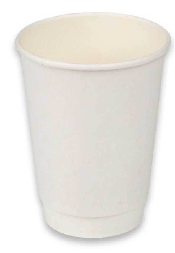 Responsible Products Tree-Less White Smooth Insulated Compostable Paper Hot Cup, 12 Ounce Capacity -- 500 per case