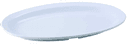 Winco White Melamine Narrow Rim Oval Platter, 11.5 x 8 inch -- 12 per case