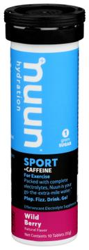 Nuun Wild Berry Energy Drink Tablet, 10 count per pack -- 8 per case.