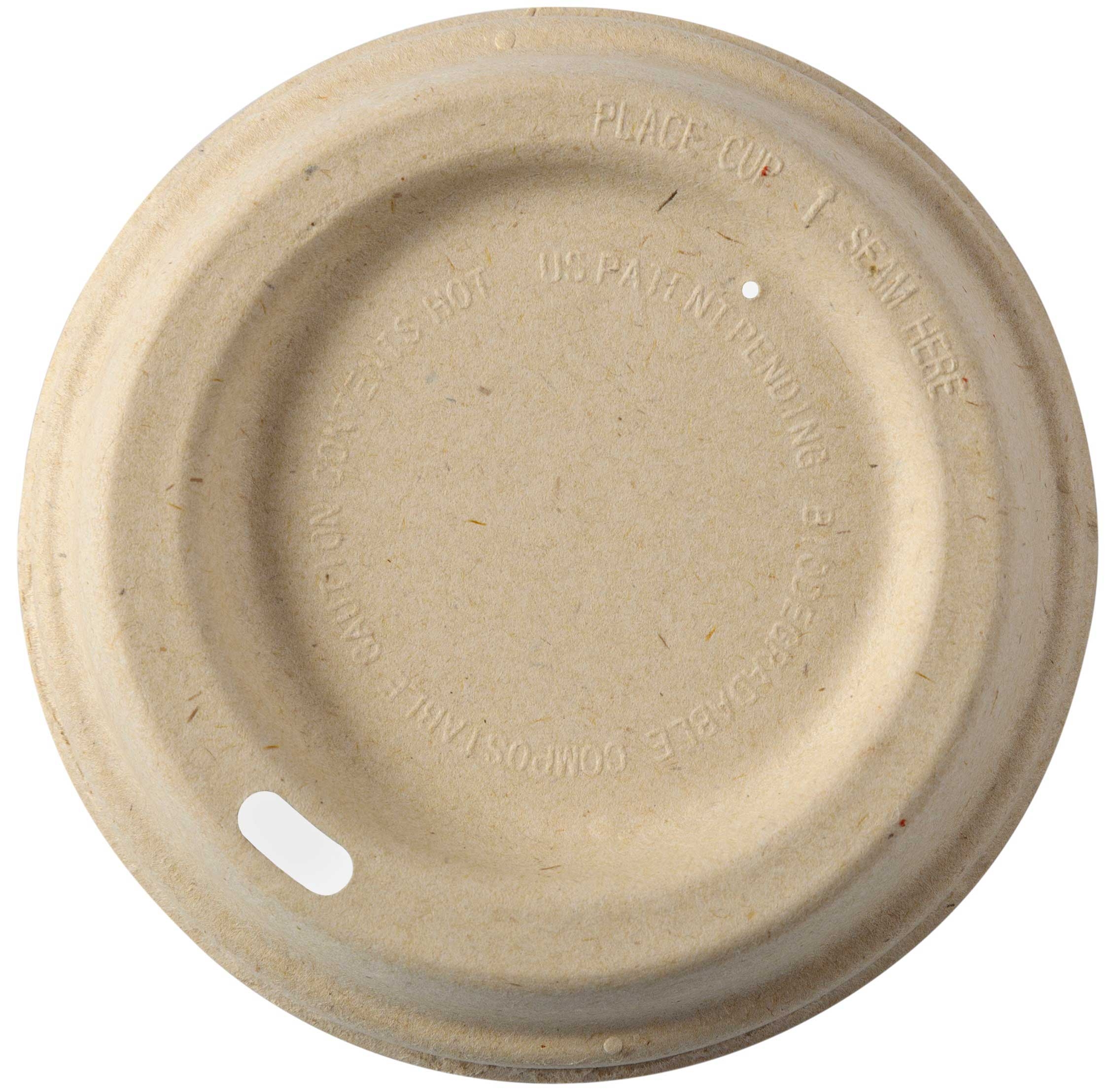 Primeware Compostable Fiber Lid Only -- 500 per case.