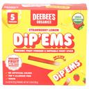 Deebees Organics Strawberry Lemon Dip Ems, 3.35 Ounce -- 12 per case