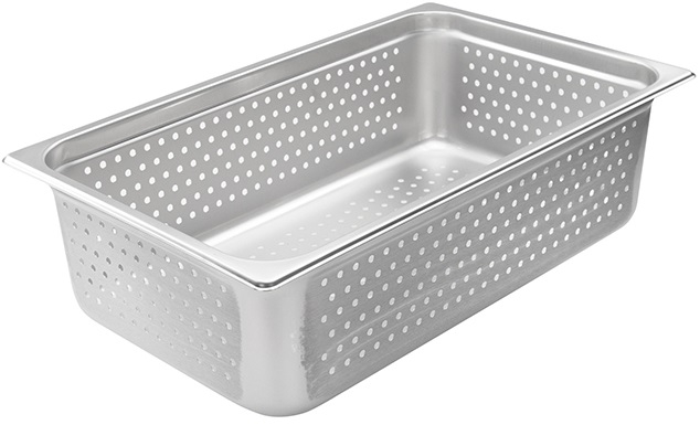 Winco 22 Gauge Stainless Steel Perforated Steam Pan