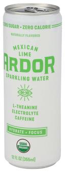 Ardor Organic Mexican Lime Sparkling Water, 12 Fluid Ounce -- 12 per case
