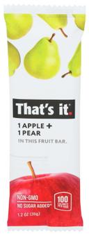 Thats It Apple and Pear Fruit Bar, 1.2 Ounce -- 12 per case.