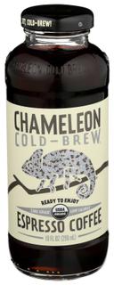 Chameleon Cold-Brew Organic Ready to Drink Espresso Coffee, 10 Fluid Ounce -- 12 per case