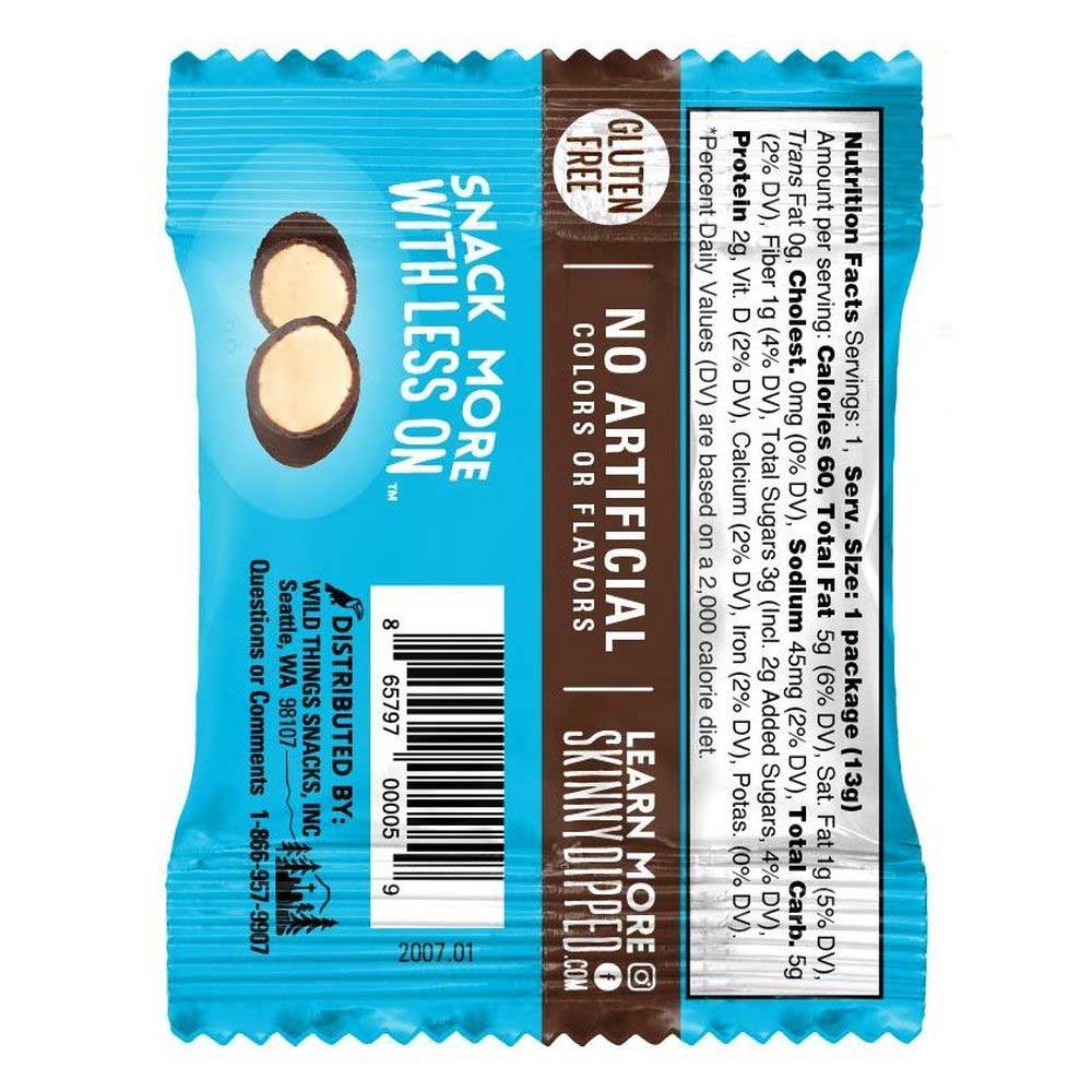 Skinny Dipped Almonds Dark Chocolate Cocoa Almonds, 0.46 Ounce -- 24 per case