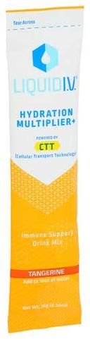 Liquid IV Tangerine Hydration Multiplier Plus Immune Support Drink Mix, .56 Ounce -- 10 per case