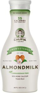 Califia Farms Unsweetened Almond Milk, 48 Fluid Ounce -- 6 per case